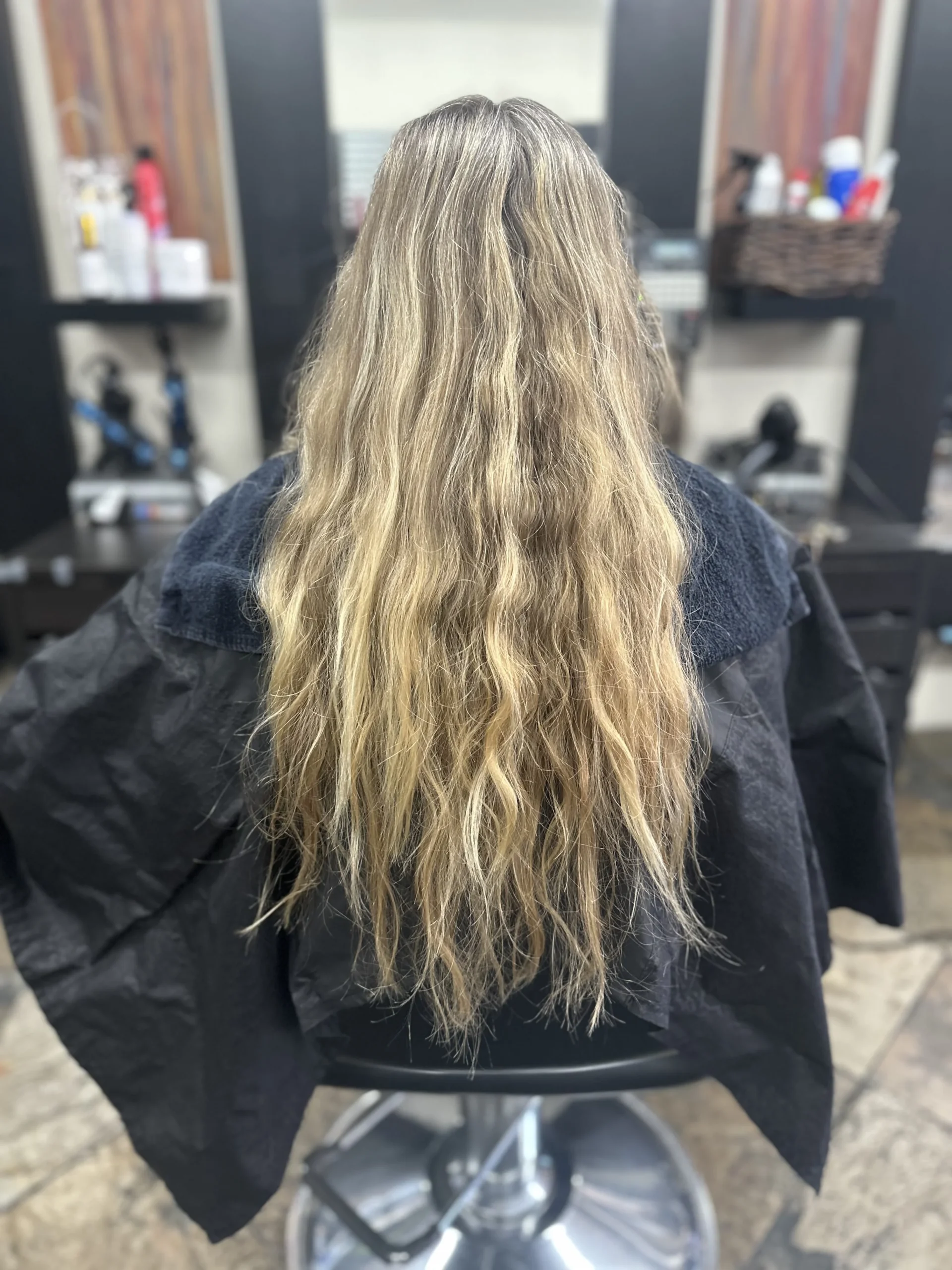 Before blonde hair refresh at Olivia Hair Studio in Chula Vista